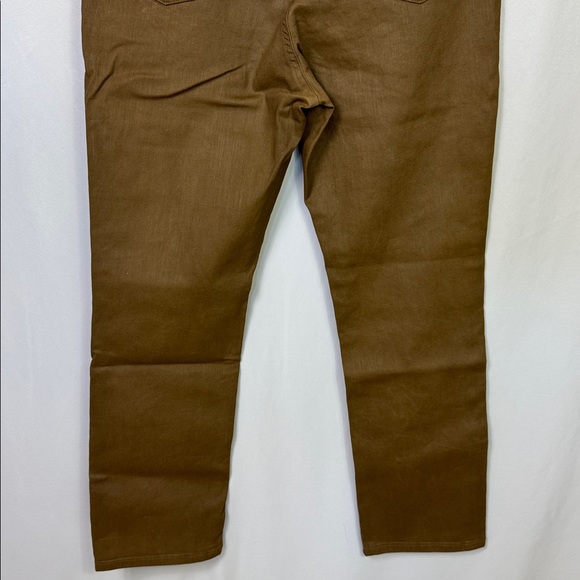 Lauren Ralph Lauren Coated High Rise Straight Ankle Jeans Tan Size 14 - Picture 11 of 16